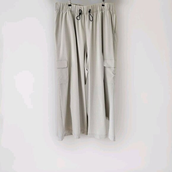 LIVI for Lane Bryant Pants Womens 18/20 Lime Green Wide Leg Drawstring Waist - Picture 15 of 16